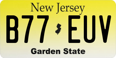 NJ license plate B77EUV