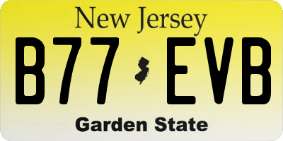 NJ license plate B77EVB