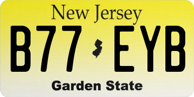 NJ license plate B77EYB