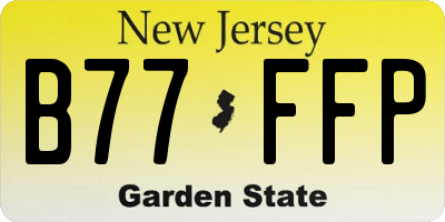 NJ license plate B77FFP