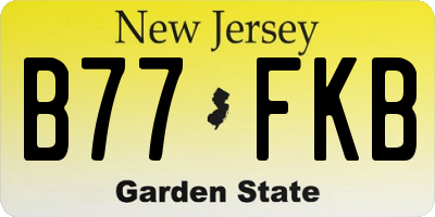 NJ license plate B77FKB