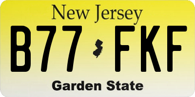 NJ license plate B77FKF