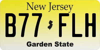 NJ license plate B77FLH
