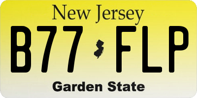 NJ license plate B77FLP