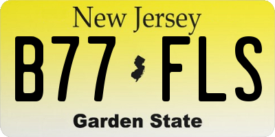 NJ license plate B77FLS