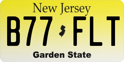 NJ license plate B77FLT