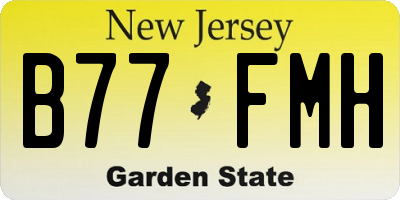 NJ license plate B77FMH
