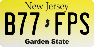 NJ license plate B77FPS