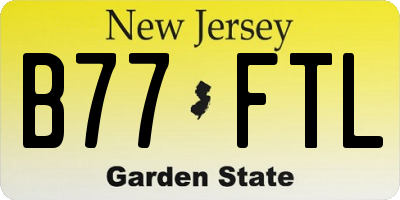 NJ license plate B77FTL