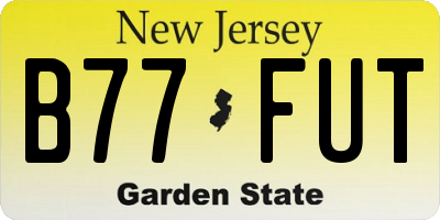 NJ license plate B77FUT