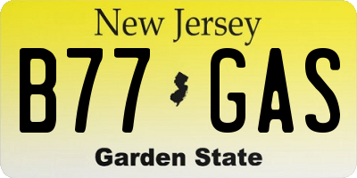 NJ license plate B77GAS