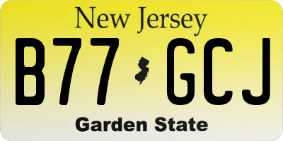 NJ license plate B77GCJ