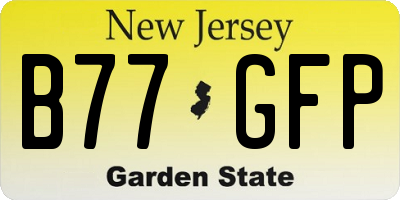 NJ license plate B77GFP