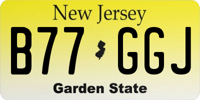 NJ license plate B77GGJ