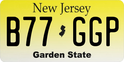 NJ license plate B77GGP