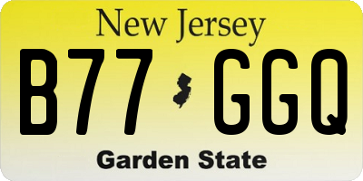 NJ license plate B77GGQ