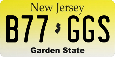 NJ license plate B77GGS