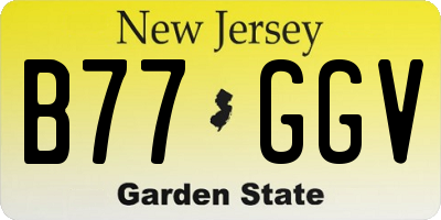 NJ license plate B77GGV