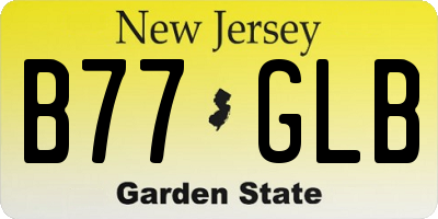 NJ license plate B77GLB