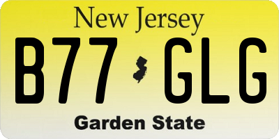 NJ license plate B77GLG
