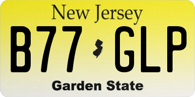 NJ license plate B77GLP
