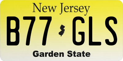 NJ license plate B77GLS