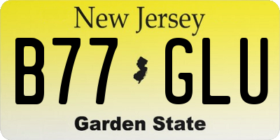 NJ license plate B77GLU