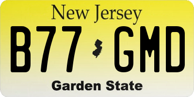 NJ license plate B77GMD