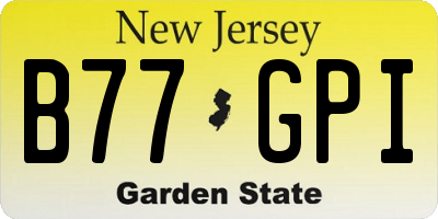 NJ license plate B77GPI