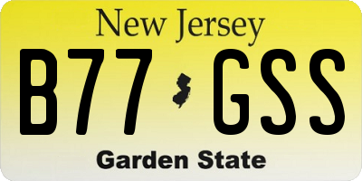 NJ license plate B77GSS