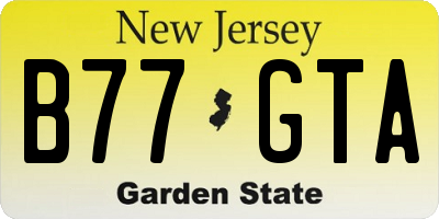 NJ license plate B77GTA