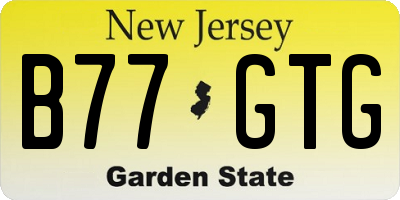 NJ license plate B77GTG