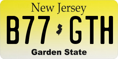 NJ license plate B77GTH