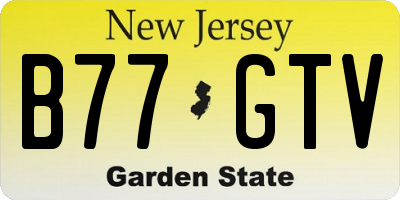 NJ license plate B77GTV