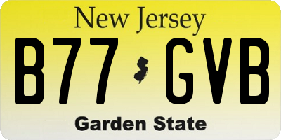 NJ license plate B77GVB
