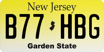 NJ license plate B77HBG