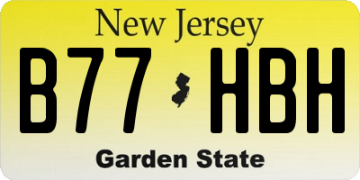NJ license plate B77HBH