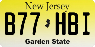 NJ license plate B77HBI