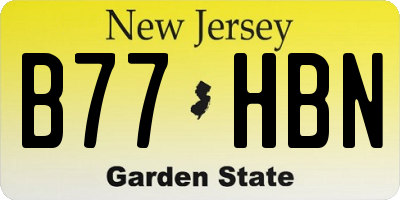 NJ license plate B77HBN