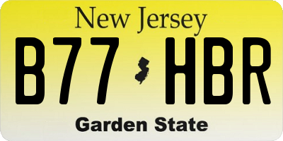 NJ license plate B77HBR