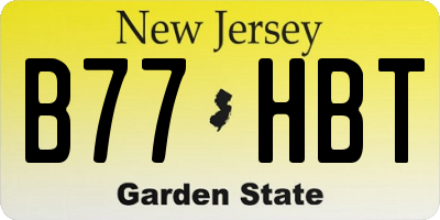 NJ license plate B77HBT