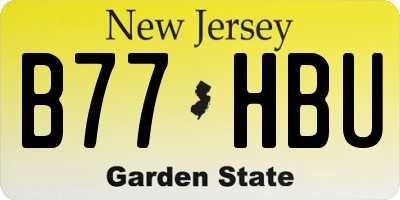 NJ license plate B77HBU