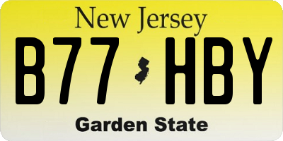NJ license plate B77HBY
