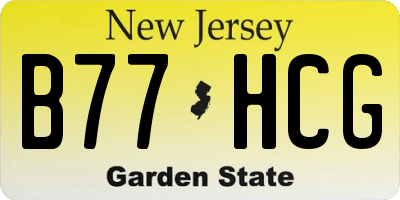 NJ license plate B77HCG