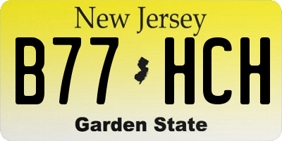 NJ license plate B77HCH