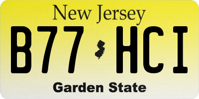 NJ license plate B77HCI