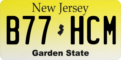 NJ license plate B77HCM