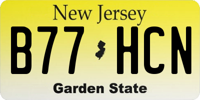 NJ license plate B77HCN