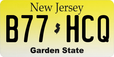 NJ license plate B77HCQ