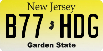 NJ license plate B77HDG